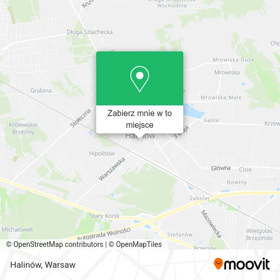 Mapa Halinów