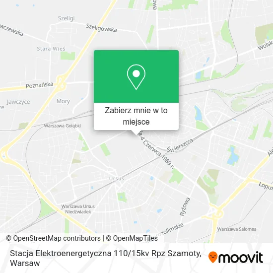 Mapa Stacja Elektroenergetyczna 110 / 15kv Rpz Szamoty