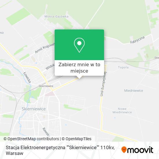 Mapa Stacja Elektroenergetyczna ""Skierniewice"" 110kv