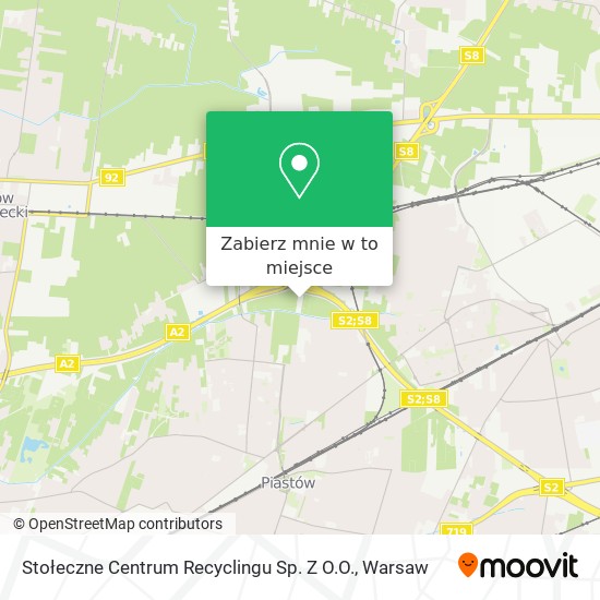 Mapa Stołeczne Centrum Recyclingu Sp. Z O.O.