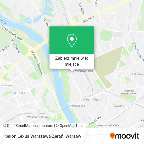Mapa Salon Lexus Warszawa-Żerań