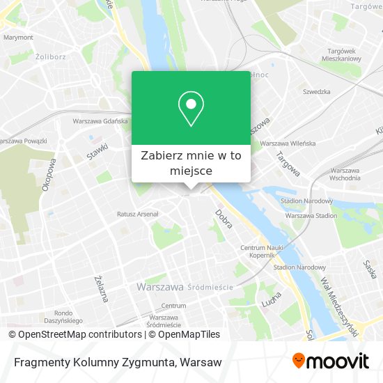 Mapa Fragmenty Kolumny Zygmunta