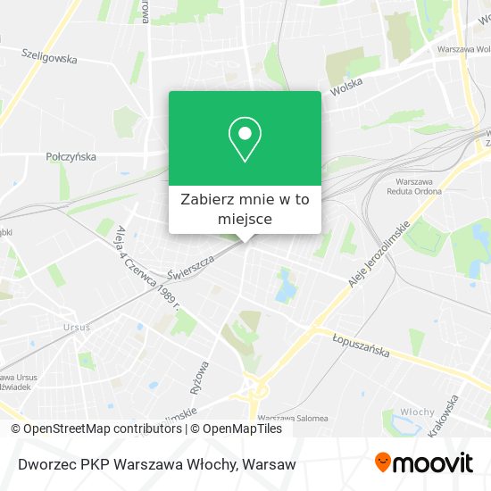 Mapa Dworzec PKP Warszawa Włochy