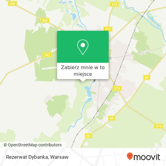 Mapa Rezerwat Dybanka