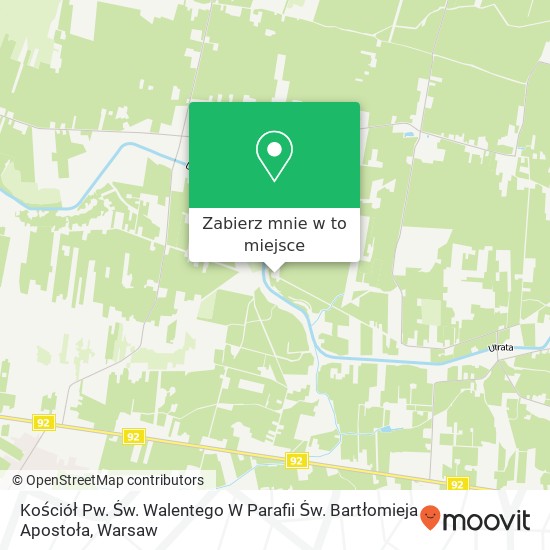 Mapa Kościół Pw. Św. Walentego W Parafii Św. Bartłomieja Apostoła