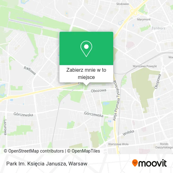 Mapa Park Im. Księcia Janusza