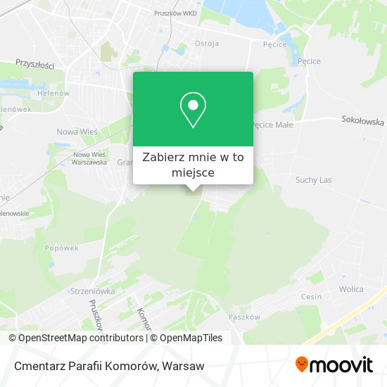 Mapa Cmentarz Parafii Komorów