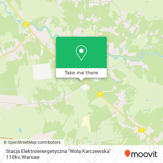 Mapa Stacja Elektroenergetyczna "Wola Karczewska" 110kv