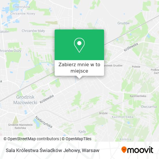 Mapa Sala Królestwa Świadków Jehowy