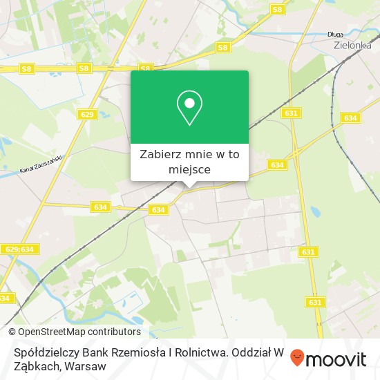 Mapa Spółdzielczy Bank Rzemiosła I Rolnictwa. Oddział W Ząbkach