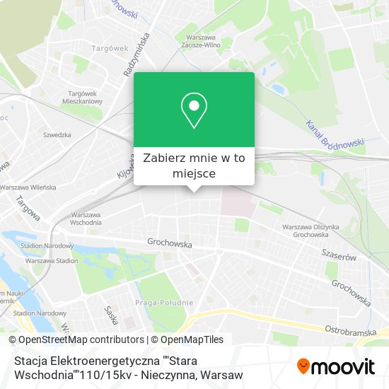 Mapa Stacja Elektroenergetyczna ""Stara Wschodnia""110 / 15kv - Nieczynna