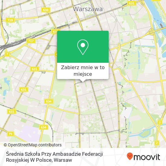 Mapa Średnia Szkoła Przy Ambasadzie Federacji Rosyjskiej W Polsce