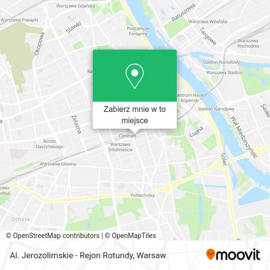 Mapa Al. Jerozolimskie - Rejon Rotundy