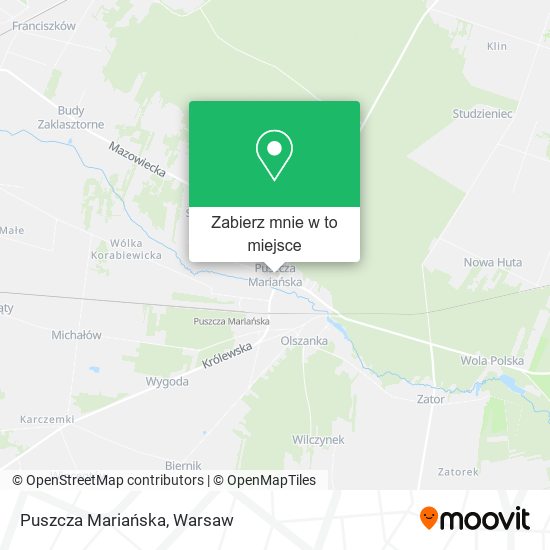 Mapa Puszcza Mariańska