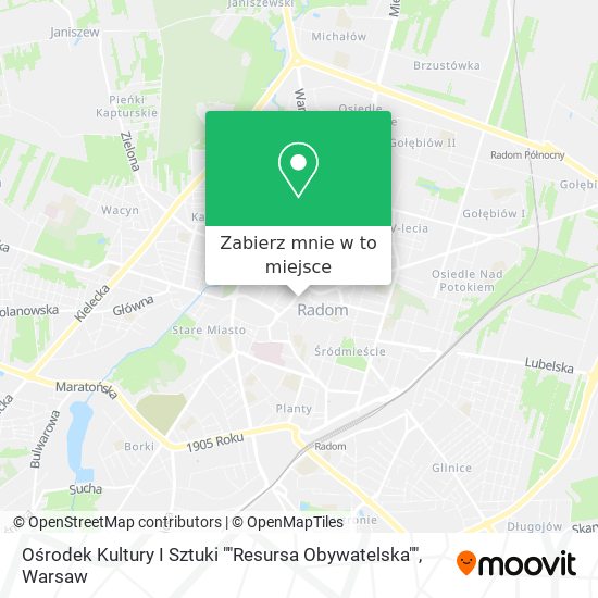 Mapa Ośrodek Kultury I Sztuki ""Resursa Obywatelska""