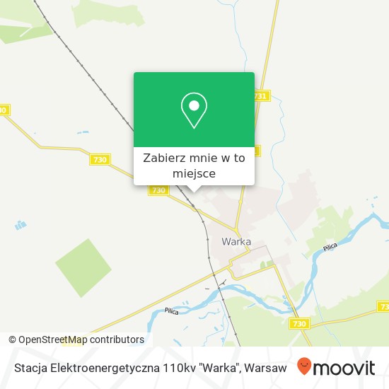 Mapa Stacja Elektroenergetyczna 110kv "Warka"