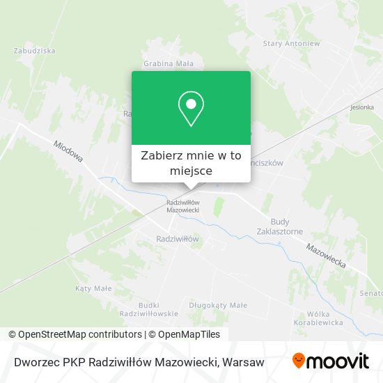 Mapa Dworzec PKP Radziwiłłów Mazowiecki