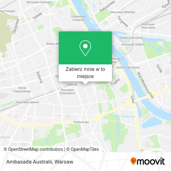 Mapa Ambasada Australii