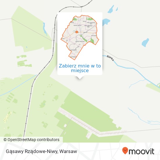 Mapa Gąsawy Rządowe-Niwy