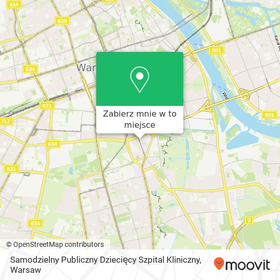 Mapa Samodzielny Publiczny Dziecięcy Szpital Kliniczny