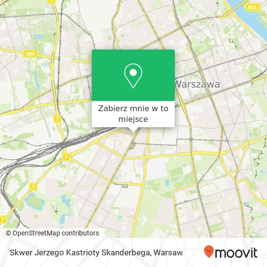 Mapa Skwer Jerzego Kastrioty Skanderbega