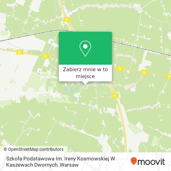 Mapa Szkoła Podstawowa Im. Ireny Kosmowskiej W Kaszewach Dwornych