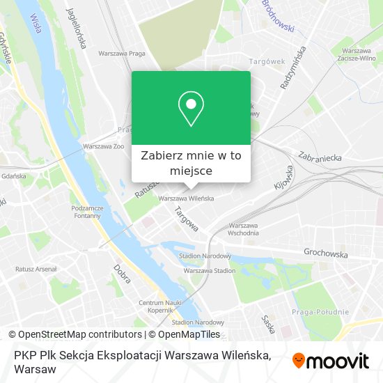 Mapa PKP Plk Sekcja Eksploatacji Warszawa Wileńska