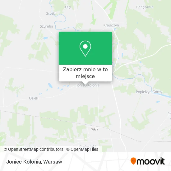 Mapa Joniec-Kolonia