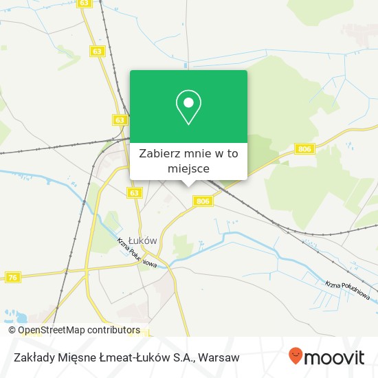 Mapa Zakłady Mięsne Łmeat-Łuków S.A.