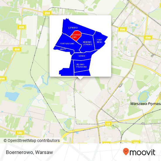 Mapa Boernerowo