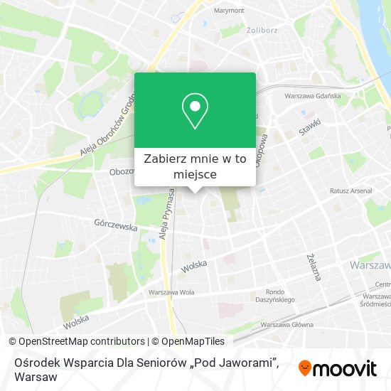 Mapa Ośrodek Wsparcia Dla Seniorów „Pod Jaworami”