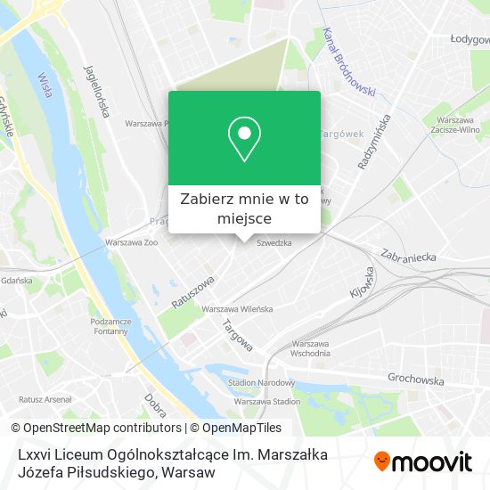 Mapa Lxxvi Liceum Ogólnokształcące Im. Marszałka Józefa Piłsudskiego