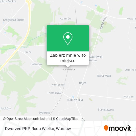 Mapa Dworzec PKP Ruda Wielka