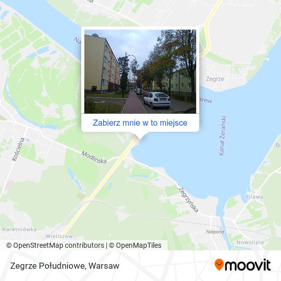 Mapa Zegrze Południowe