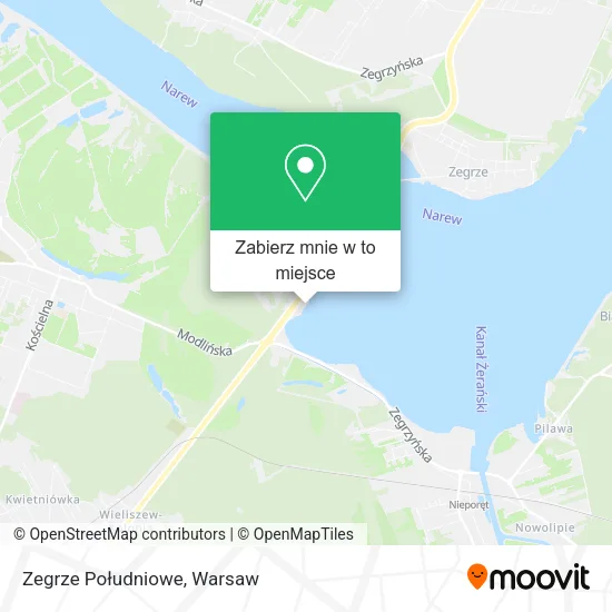 Mapa Zegrze Południowe