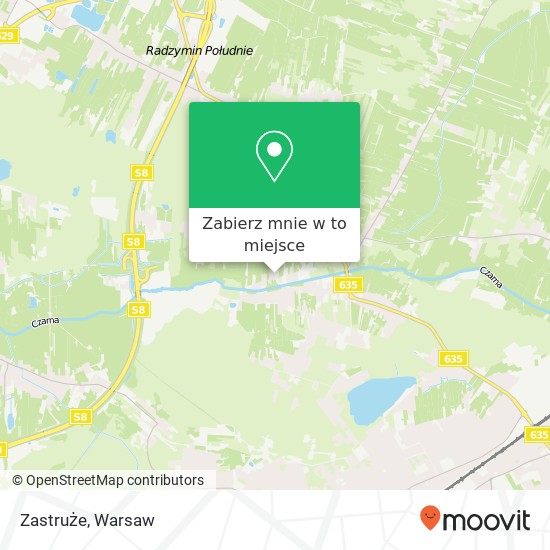 Mapa Zastruże