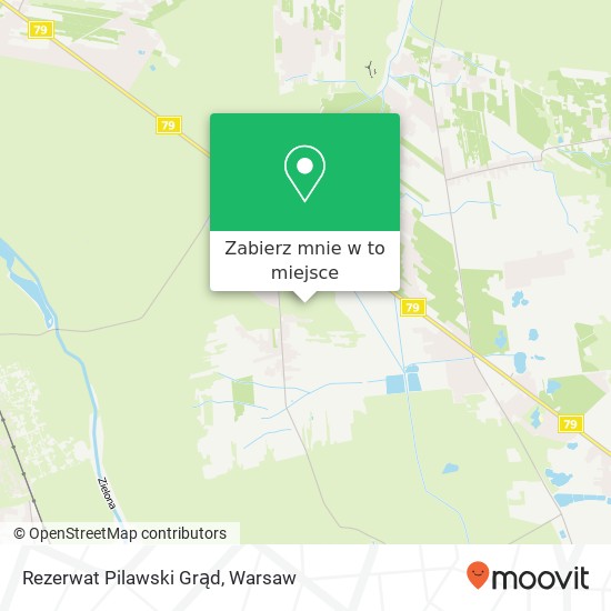 Mapa Rezerwat Pilawski Grąd