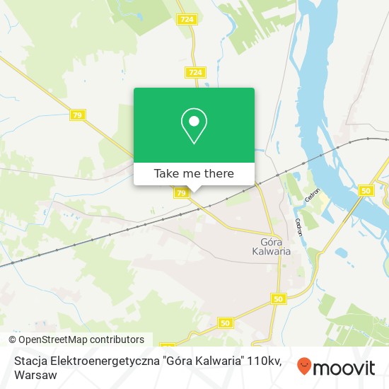 Mapa Stacja Elektroenergetyczna "Góra Kalwaria" 110kv