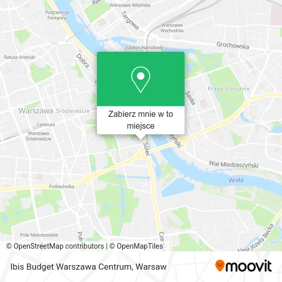 Mapa Ibis Budget Warszawa Centrum