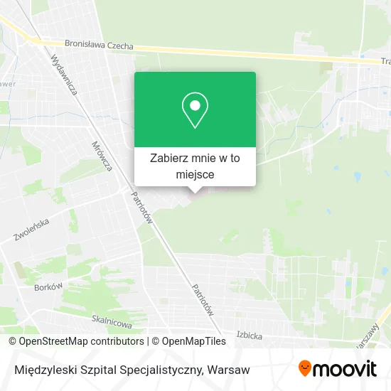 Mapa Międzyleski Szpital Specjalistyczny