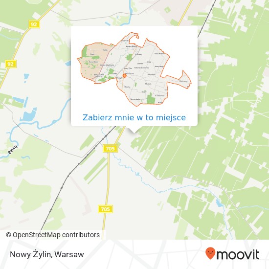 Mapa Nowy Żylin