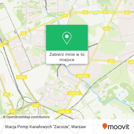 Mapa Stacja Pomp Kanałowych "Zacisze"