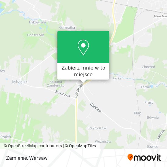 Mapa Zamienie