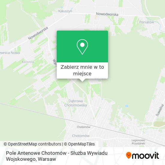 Mapa Pole Antenowe Chotomów - Służba Wywiadu Wojskowego