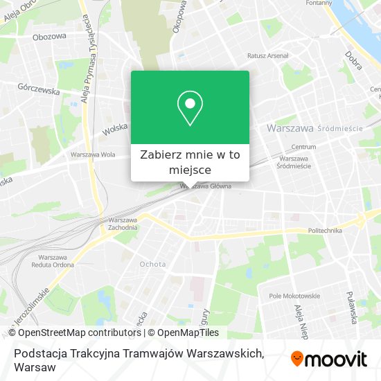 Mapa Podstacja Trakcyjna Tramwajów Warszawskich