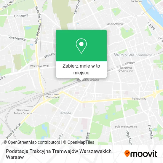 Mapa Podstacja Trakcyjna Tramwajów Warszawskich
