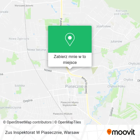 Mapa Zus Inspektorat W Piasecznie