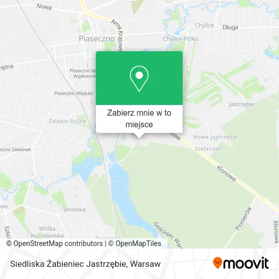 Mapa Siedliska Żabieniec Jastrzębie