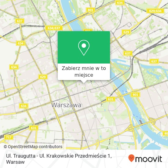 Mapa Ul. Traugutta - Ul. Krakowskie Przedmieście 1