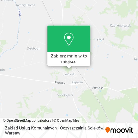 Mapa Zakład Usług Komunalnych - Oczyszczalnia Ścieków